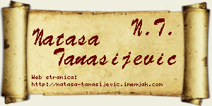 Nataša Tanasijević vizit kartica